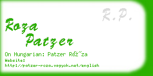 roza patzer business card